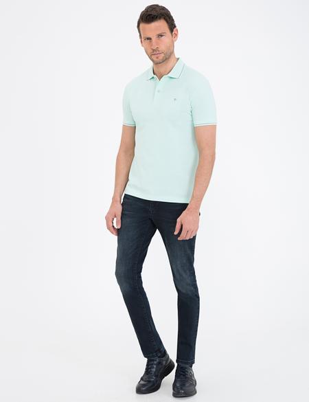 Mint Slim Fit Polo Yaka Basic Tişört - 50239844068