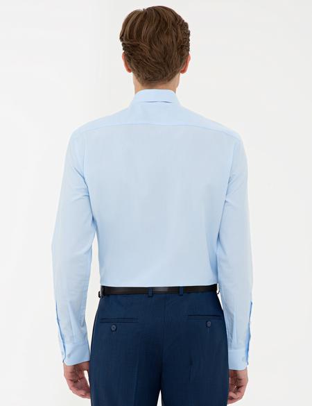 Açık Mavi Regular Fit Basic Gömlek - 50242131006