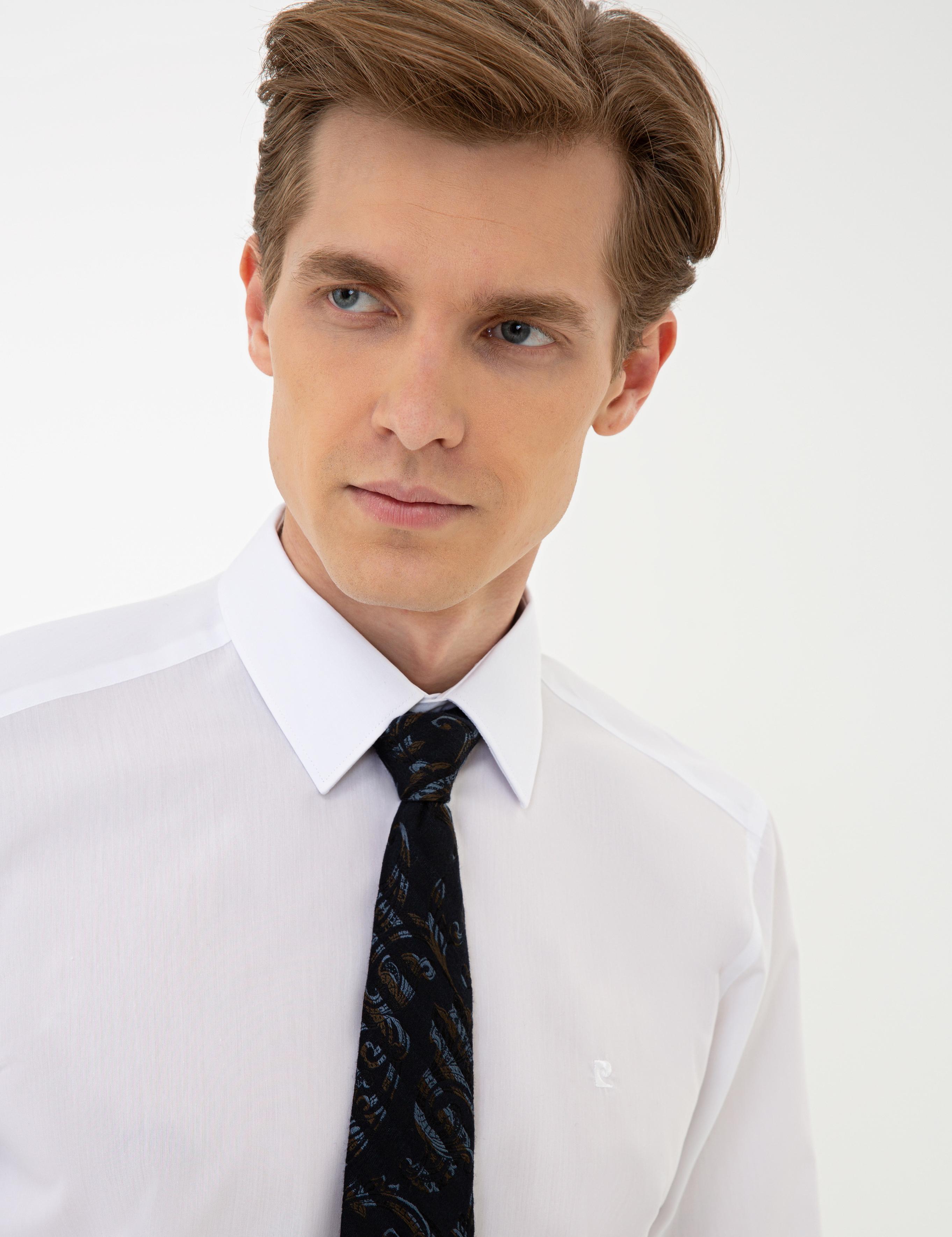 Beyaz Regular Fit Uzun Kollu Basic Gömlek