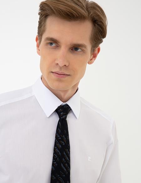 Beyaz Regular Fit Uzun Kollu Basic Gömlek - 50242131013