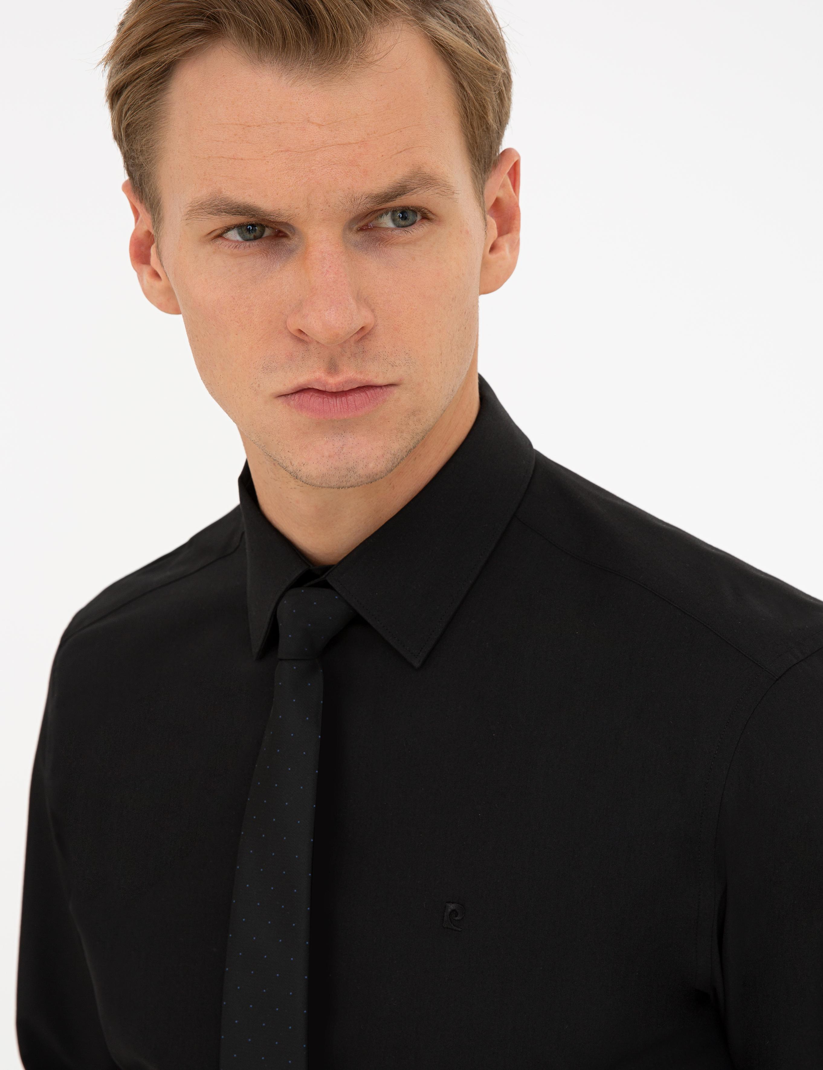 Siyah Regular Fit Basic Gömlek