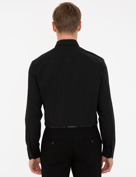 Siyah Regular Fit Basic Gömlek - 50242131041