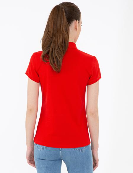 Kırmızı Slim Fit Tişört - 50243079023