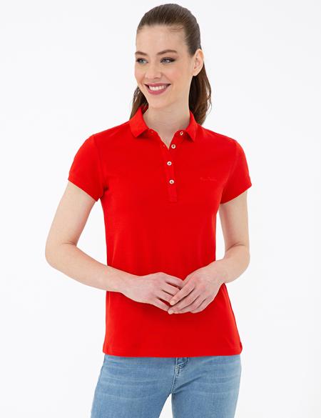 Kırmızı Slim Fit Tişört - 50243079023