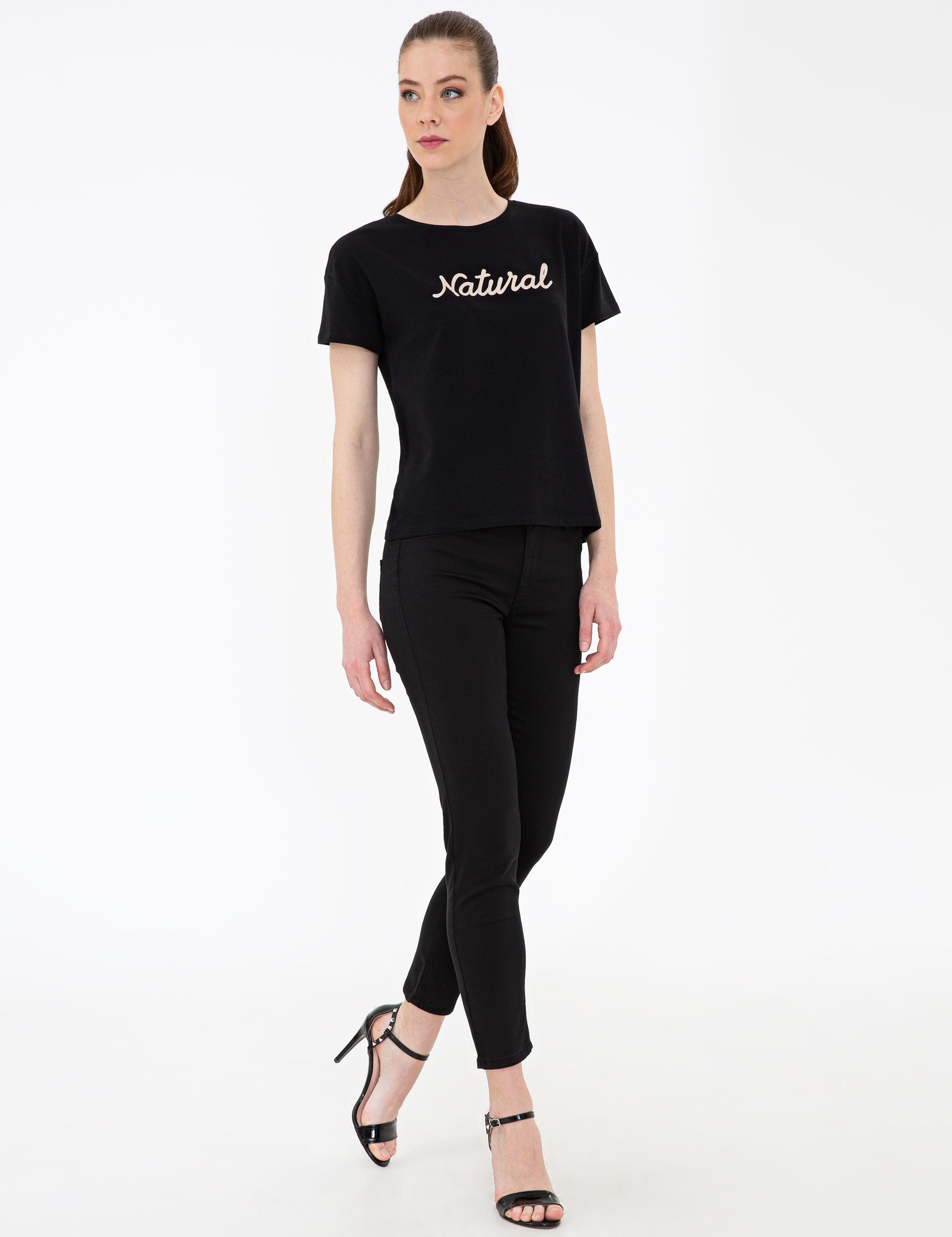 Siyah Skinny Fit Kanvas Pantolon