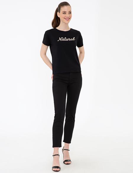 Siyah Skinny Fit Kanvas Pantolon - 50243296053