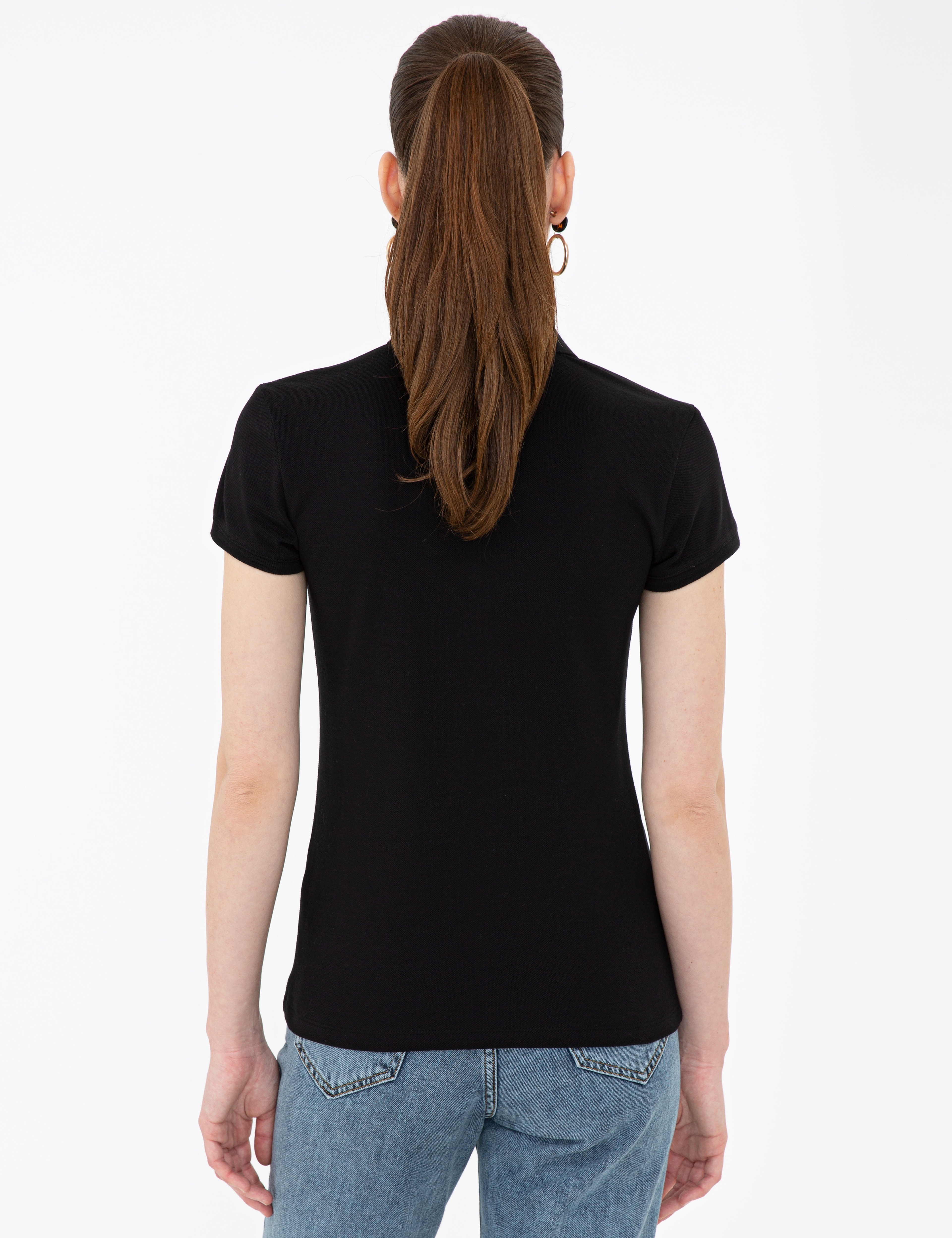 Siyah Slim Fit Tişört - Image 4