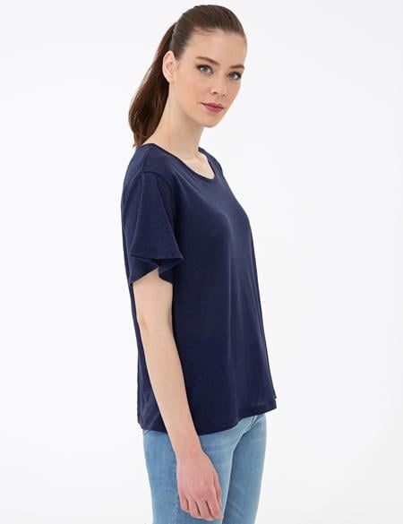 Lacivert Regular Fit Tişört - 50243719008