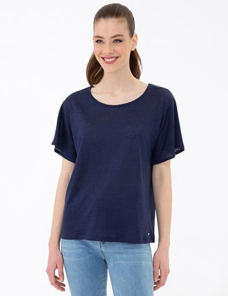 Lacivert Regular Fit Tişört - 50243719008