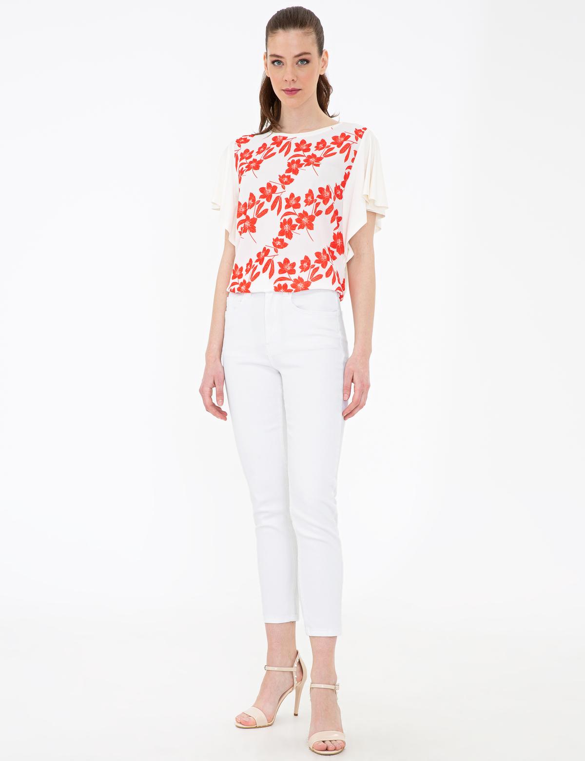 Beyaz Boy Friend Jean Pantolon - 50243771008