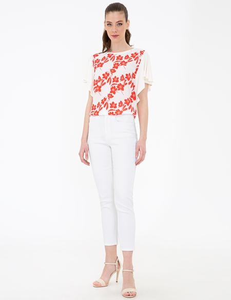 Beyaz Boy Friend Jean Pantolon - 50243771008