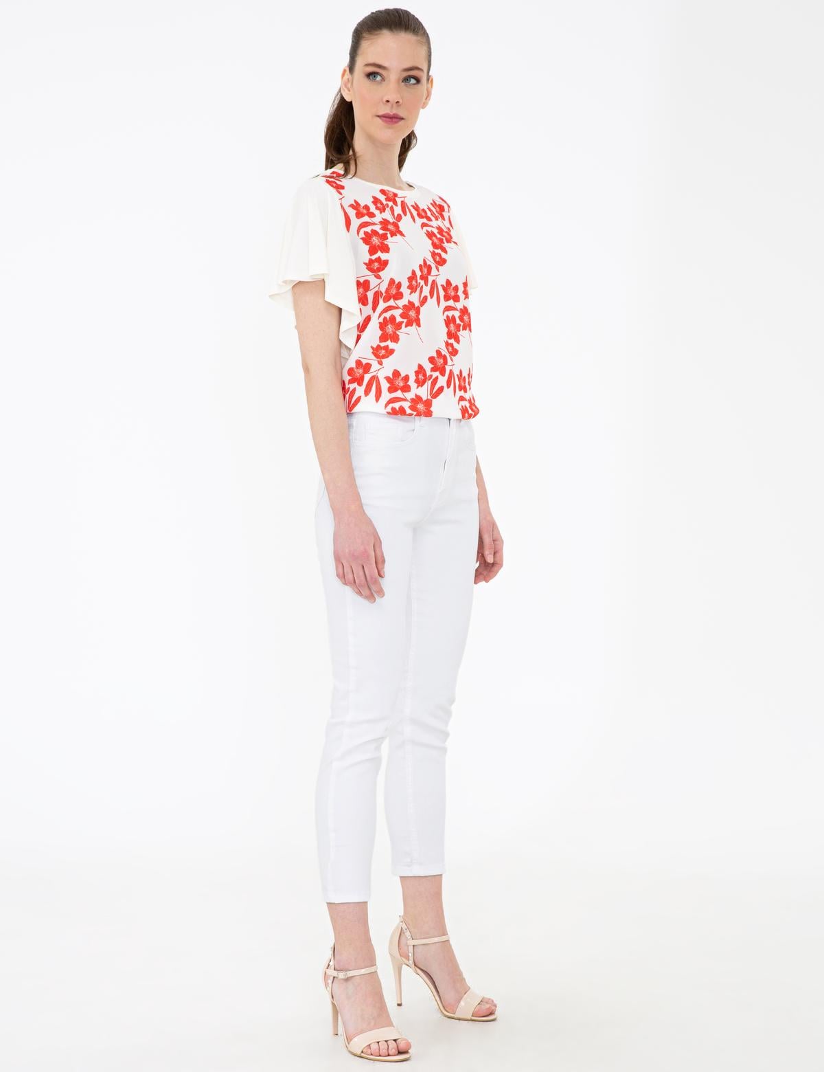 Beyaz Boy Friend Jean Pantolon - 50243771008