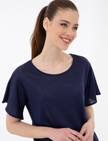 Lacivert Regular Fit Tişört - 50243719008