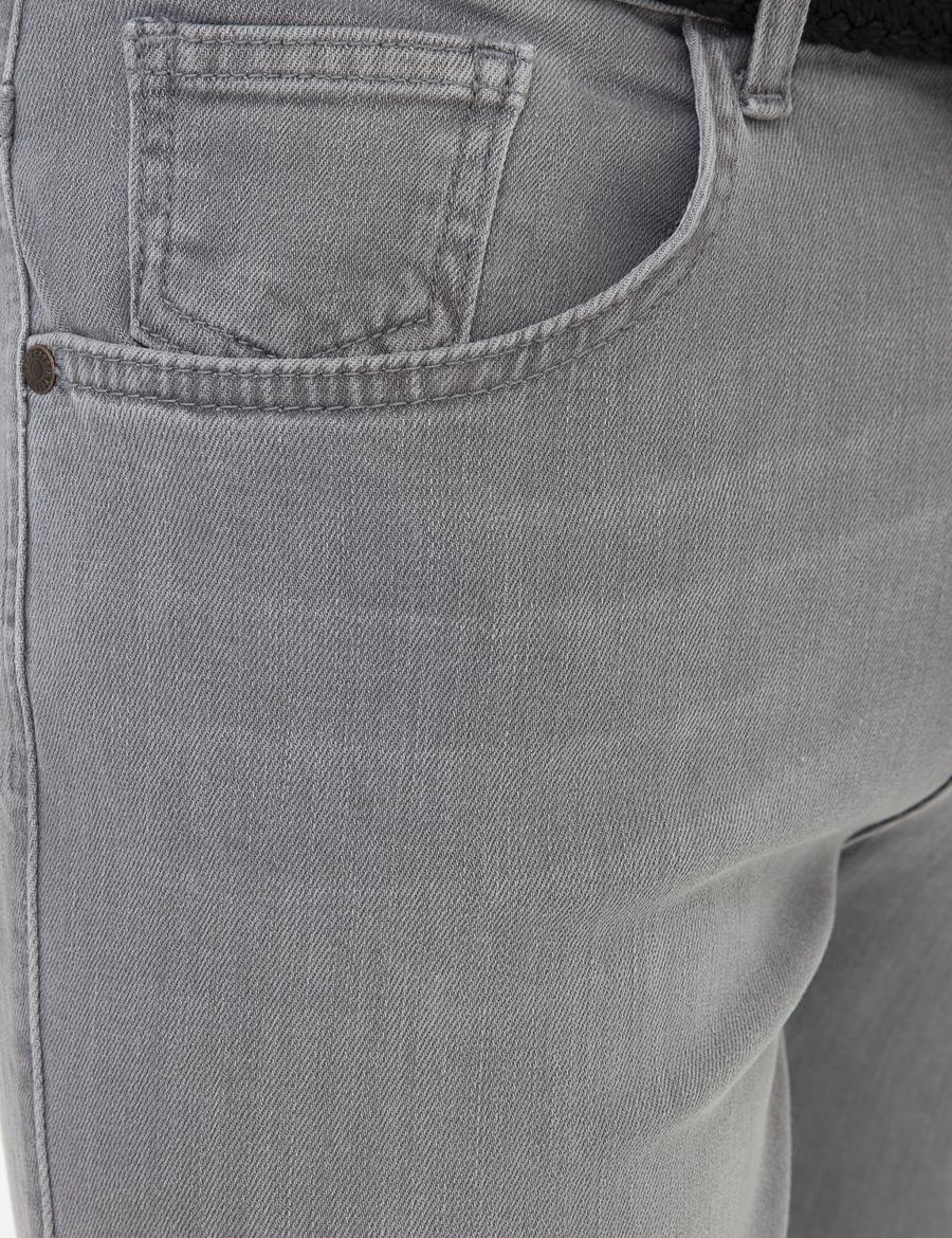 Gri Slim Fit Jean Pantolon