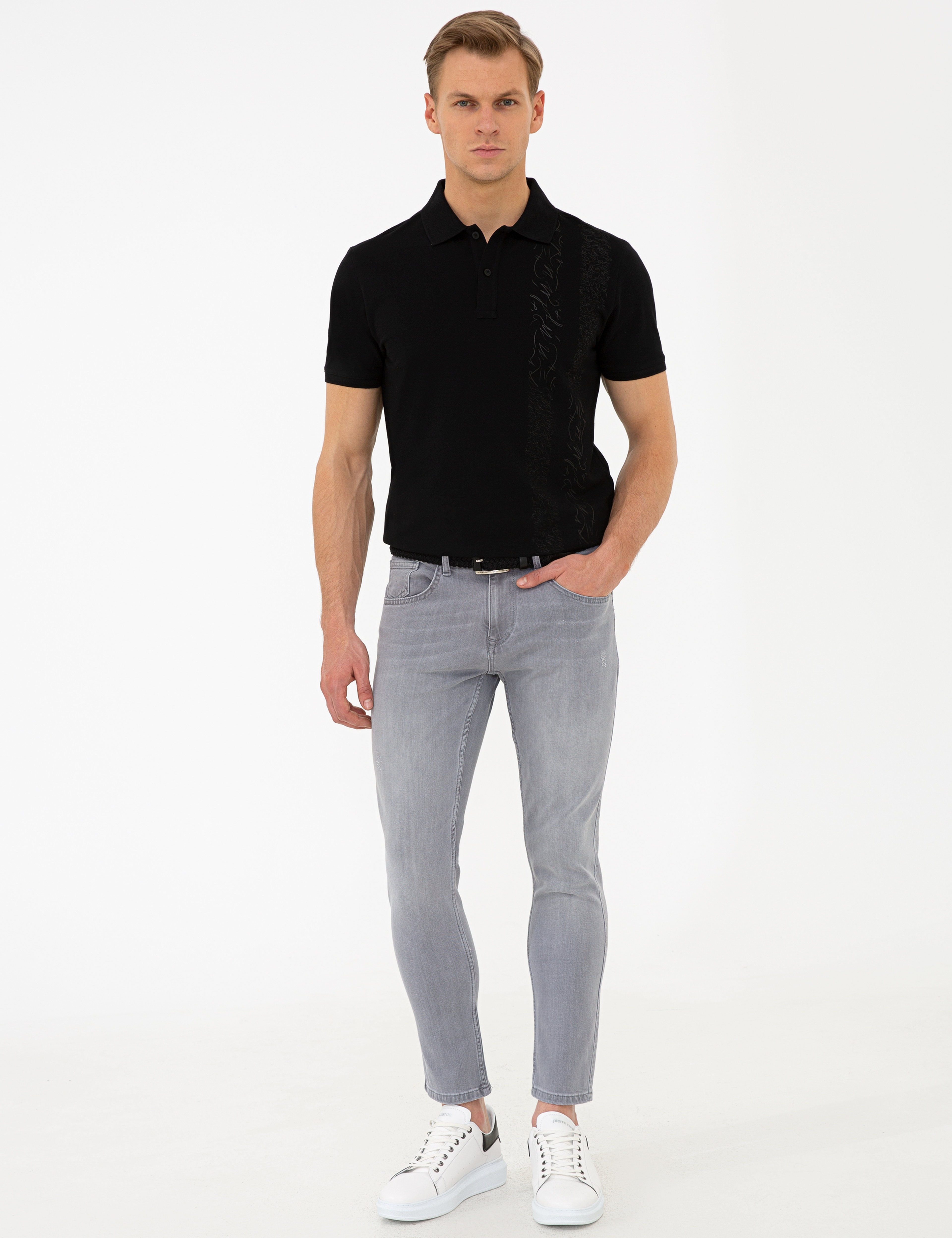 Gri Slim Fit Jean Pantolon