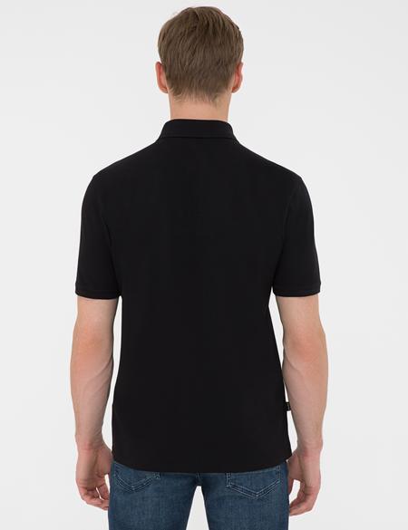 Siyah Regular Fit Basic Polo Yaka T-Shirt - 50239834010