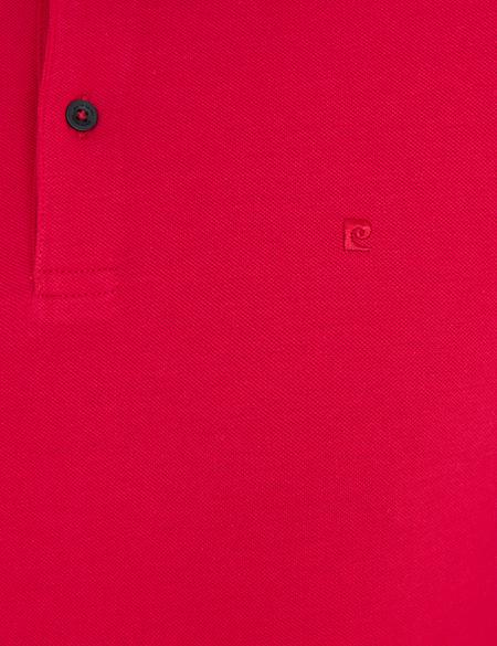 Kırmızı Slim Fit Polo Yaka Sweatshirt - 50241551066
