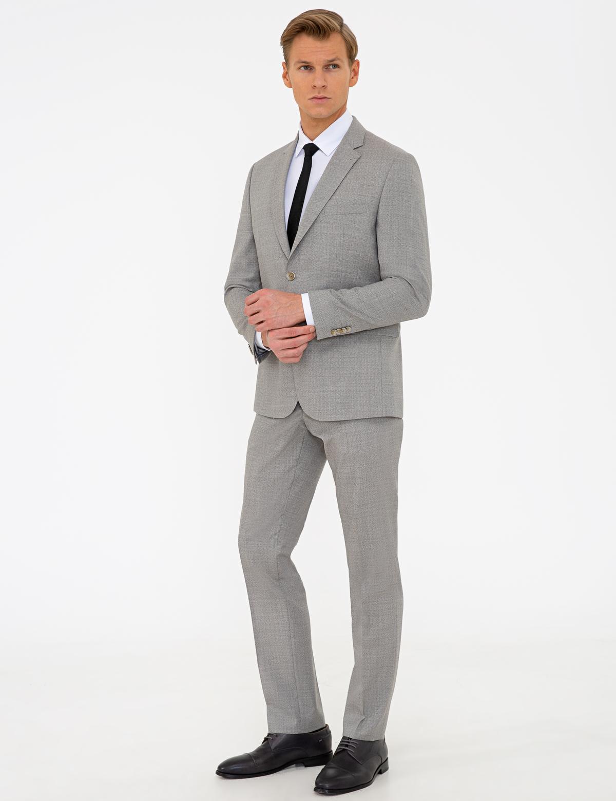 Bej Slim Fit Takım Elbise - 50233664089