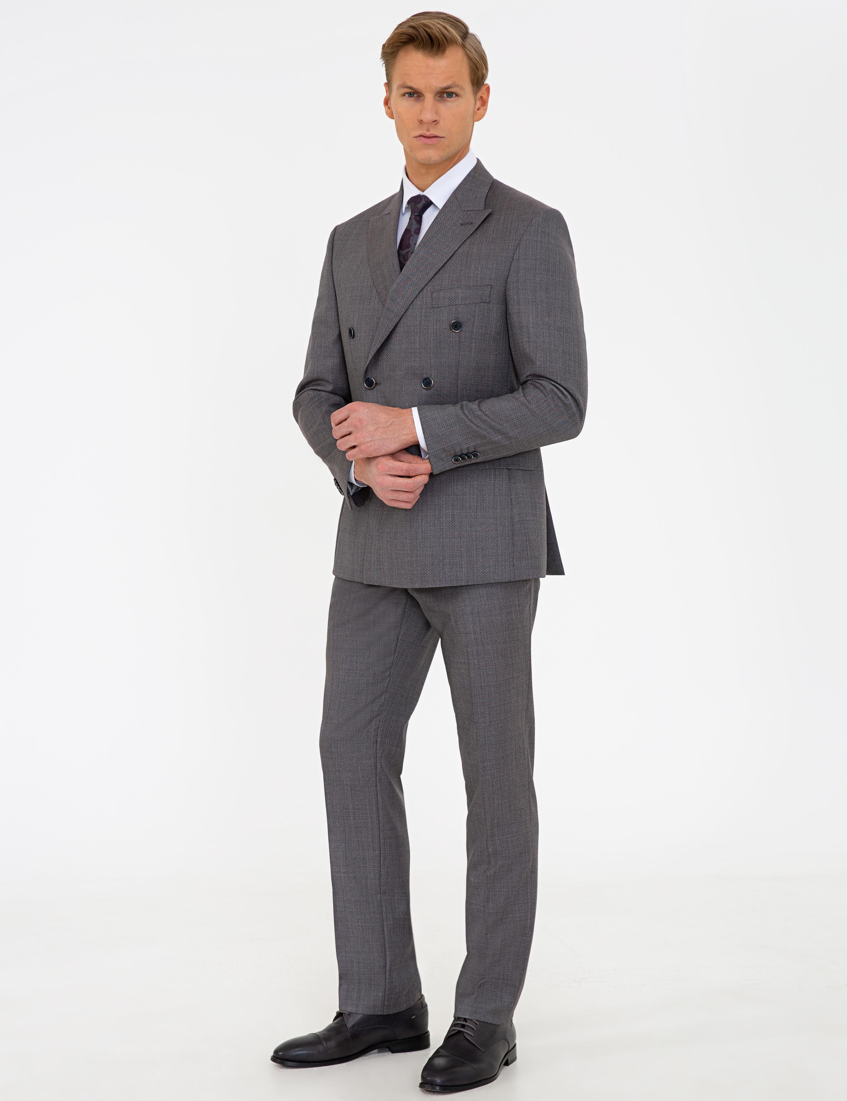 Füme Slim Fit Takım Elbise