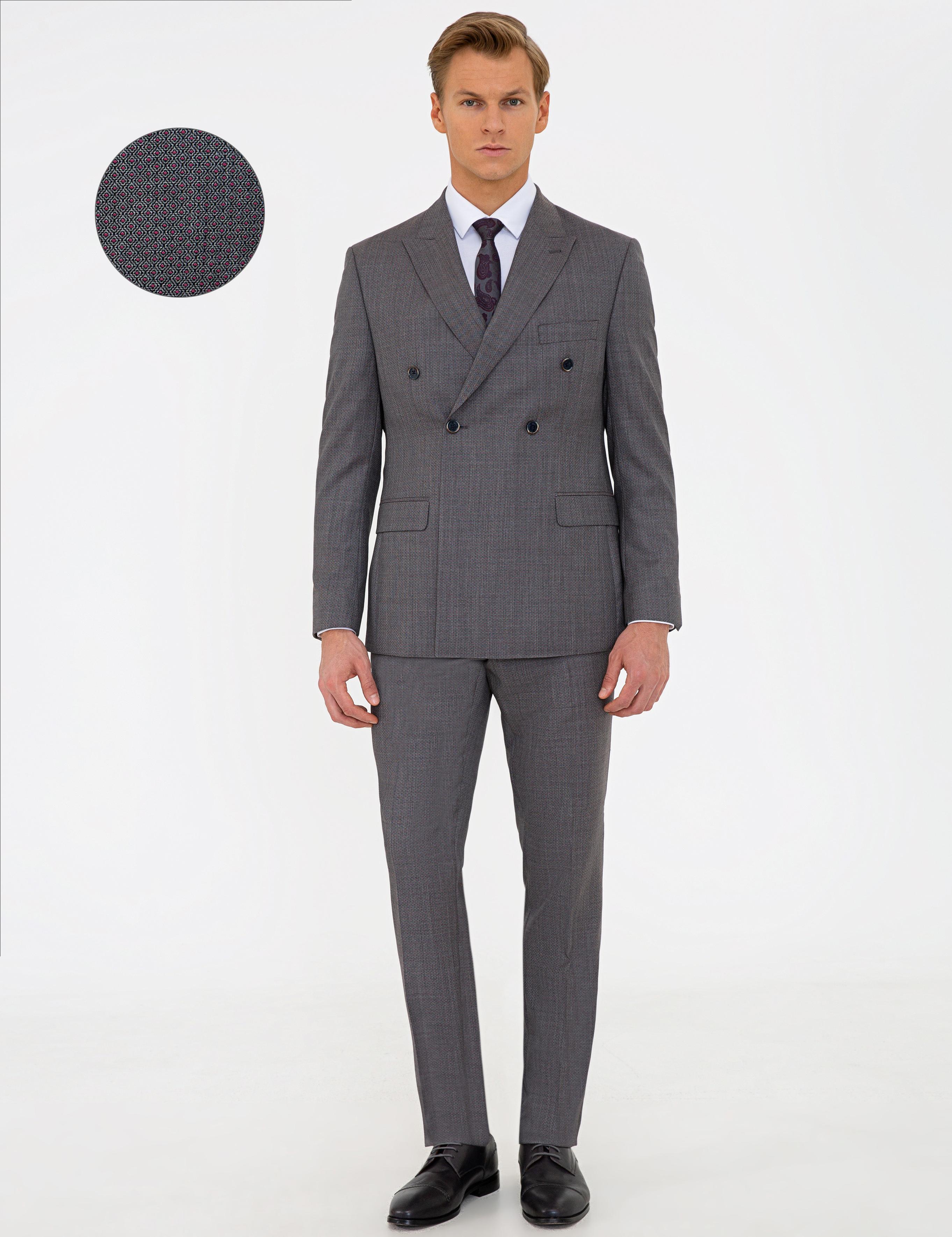 Füme Slim Fit Takım Elbise