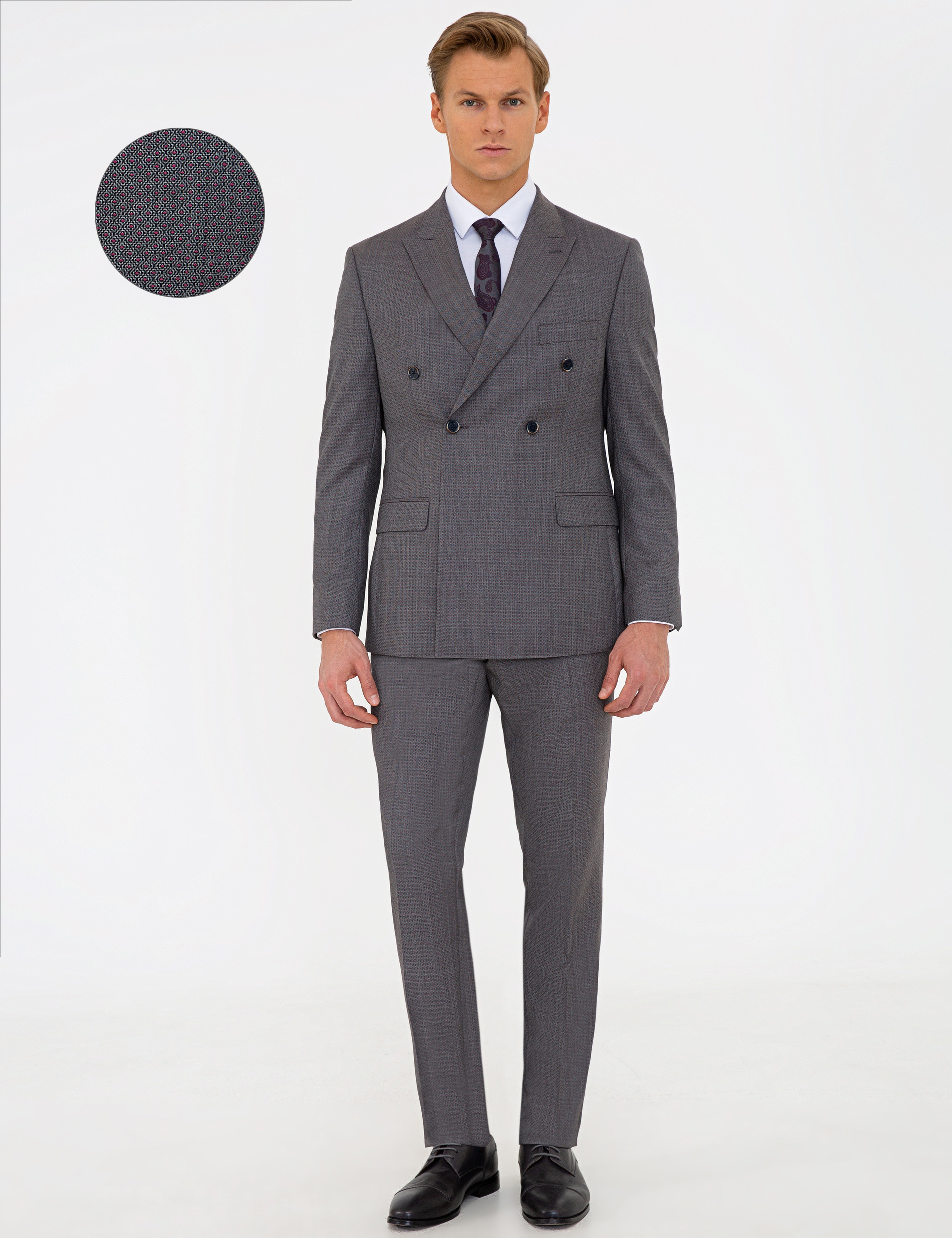 Füme Slim Fit Takım Elbise - Image 1