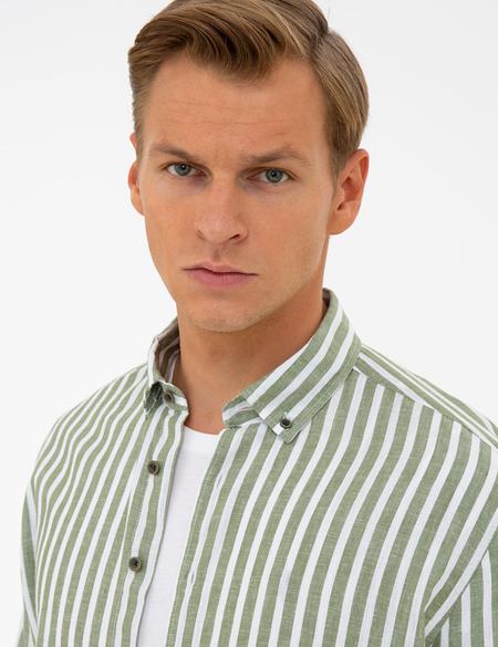 Haki Regular Fit Uzun Kollu Gömlek - 50236738005