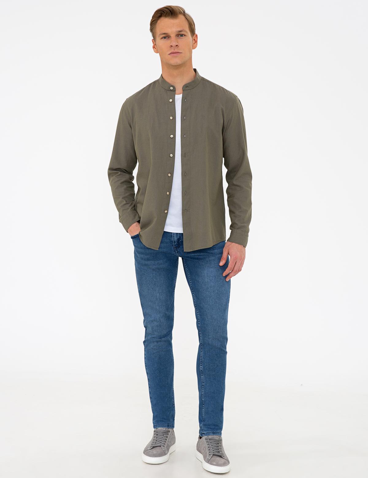 Haki Regular Fit Uzun Kollu Gömlek - 50232976051