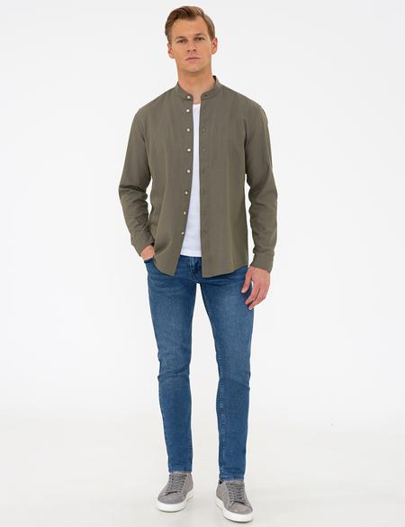 Haki Regular Fit Uzun Kollu Gömlek - 50232976051