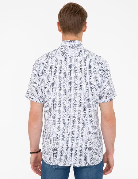 Lacivert Regular Fit Kısa Kollu Gömlek - 50237329007