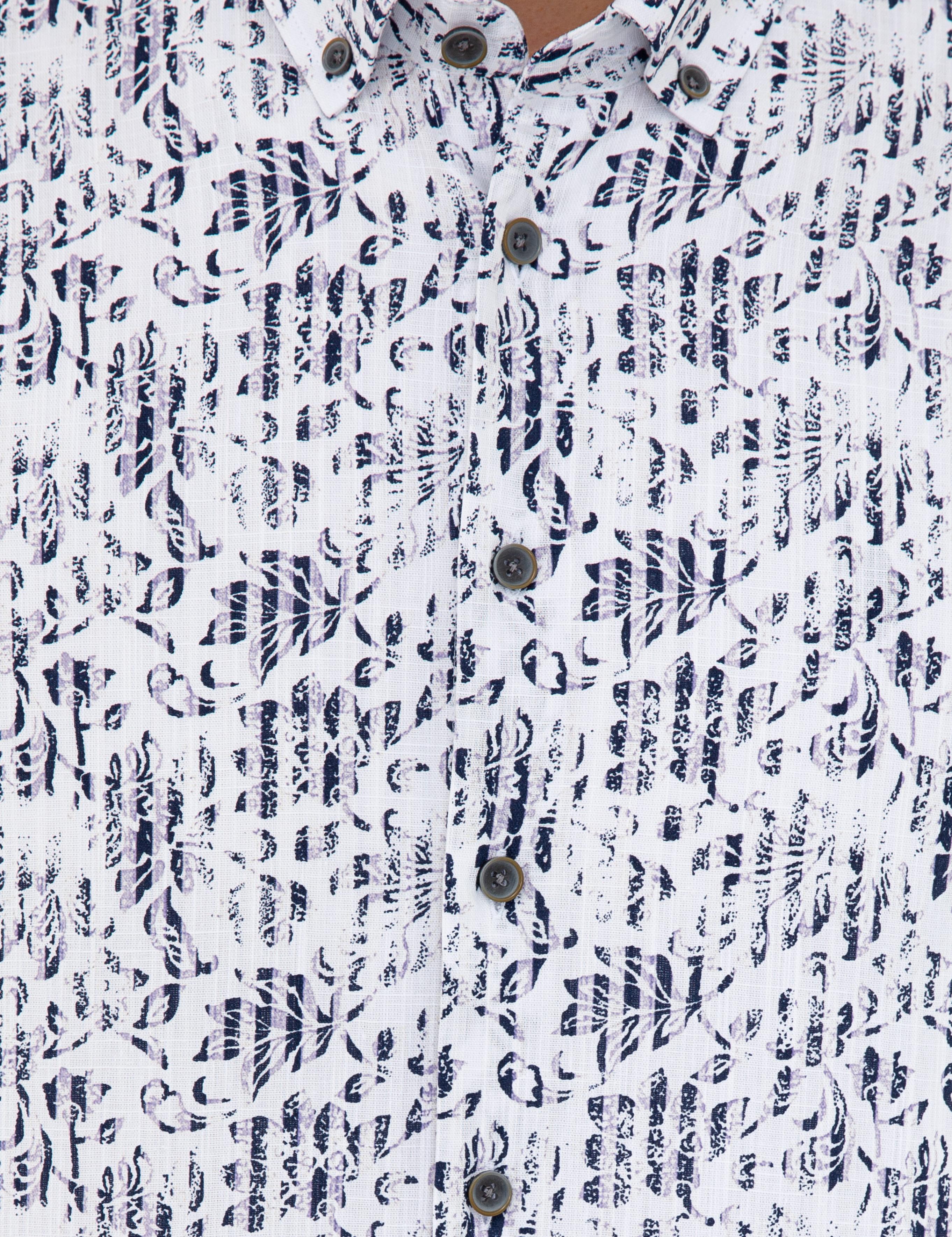 Lacivert Regular Fit Kısa Kollu Gömlek