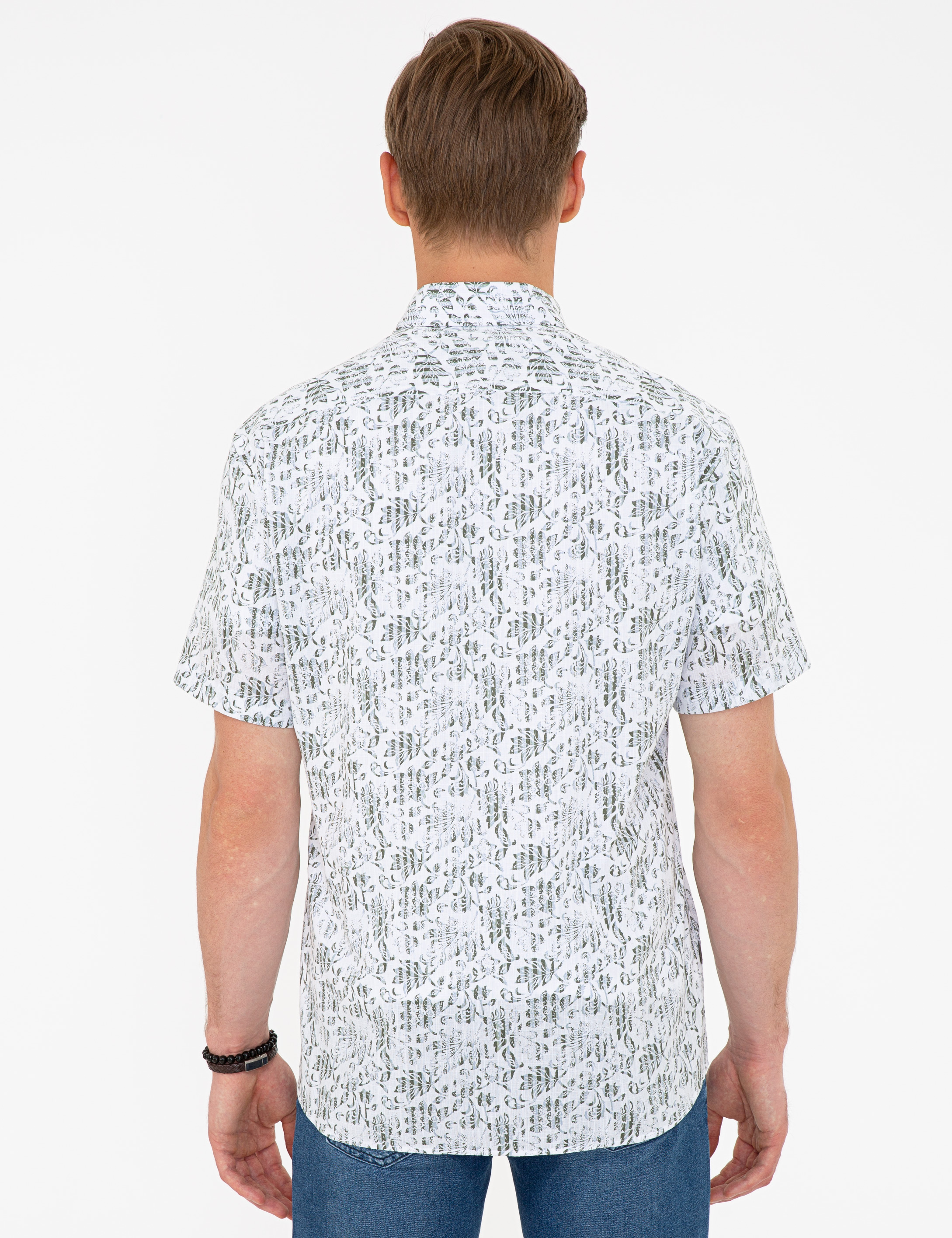 Haki Regular Fit Kısa Kollu Gömlek - Image 3