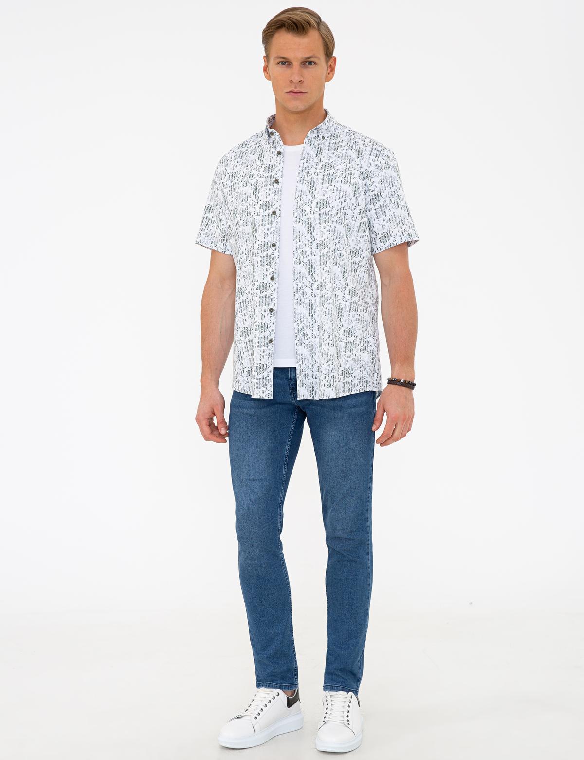 Haki Regular Fit Kısa Kollu Gömlek - 50237329010