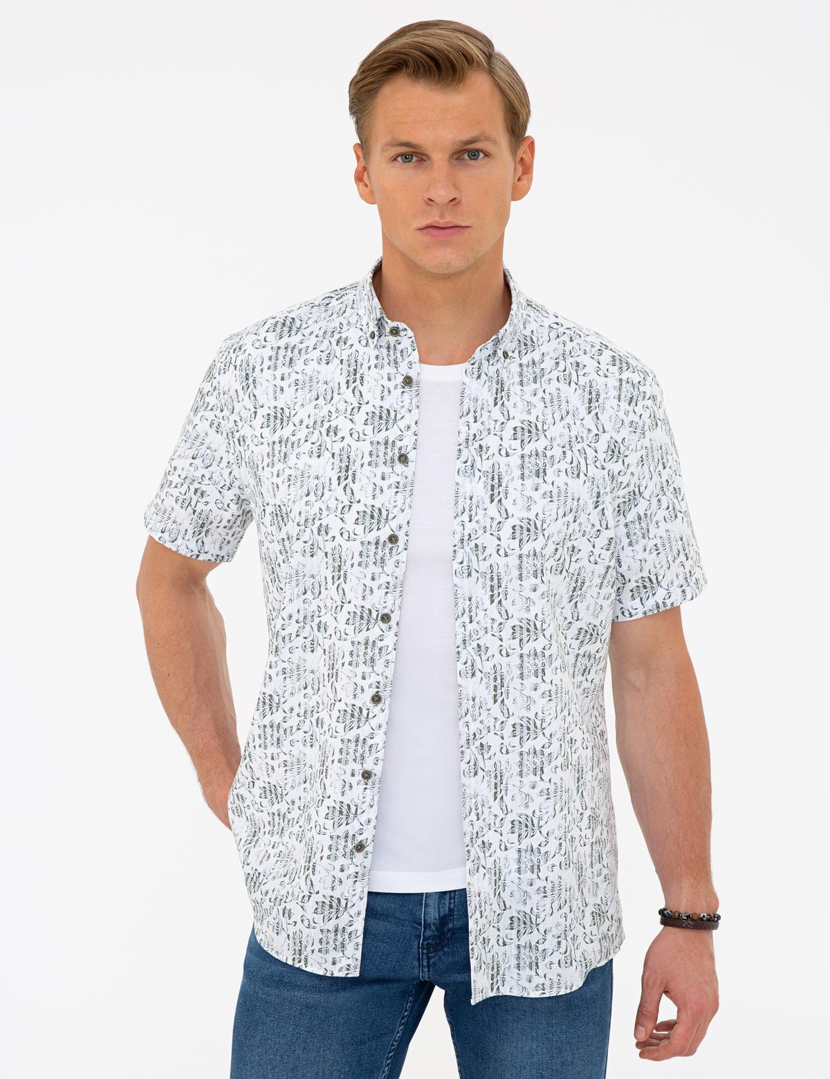 Haki Regular Fit Kısa Kollu Gömlek