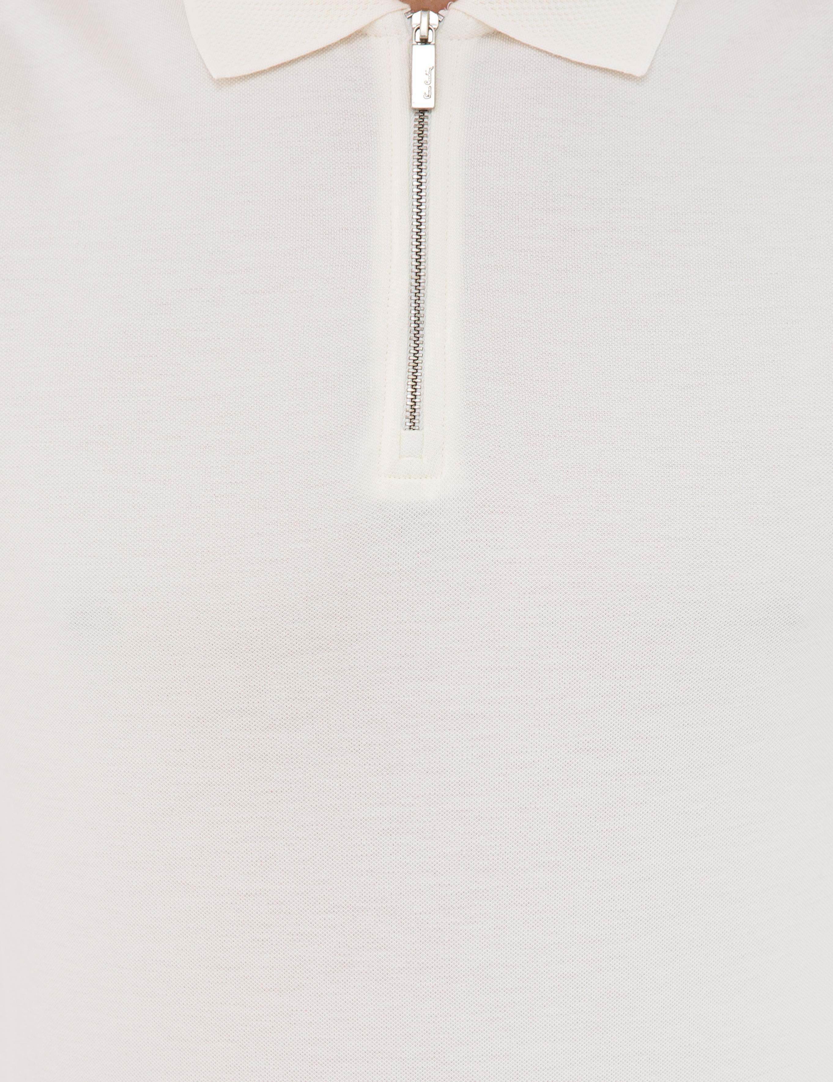 Beyaz Slim Fit Polo Yaka Tişört