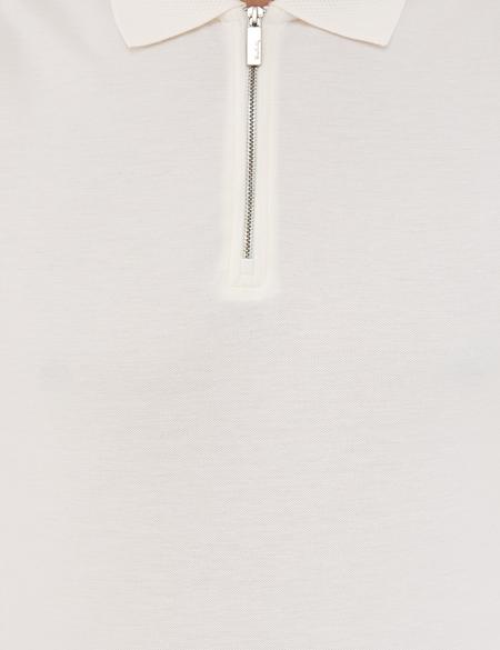 Beyaz Slim Fit Polo Yaka Tişört - 50236005007