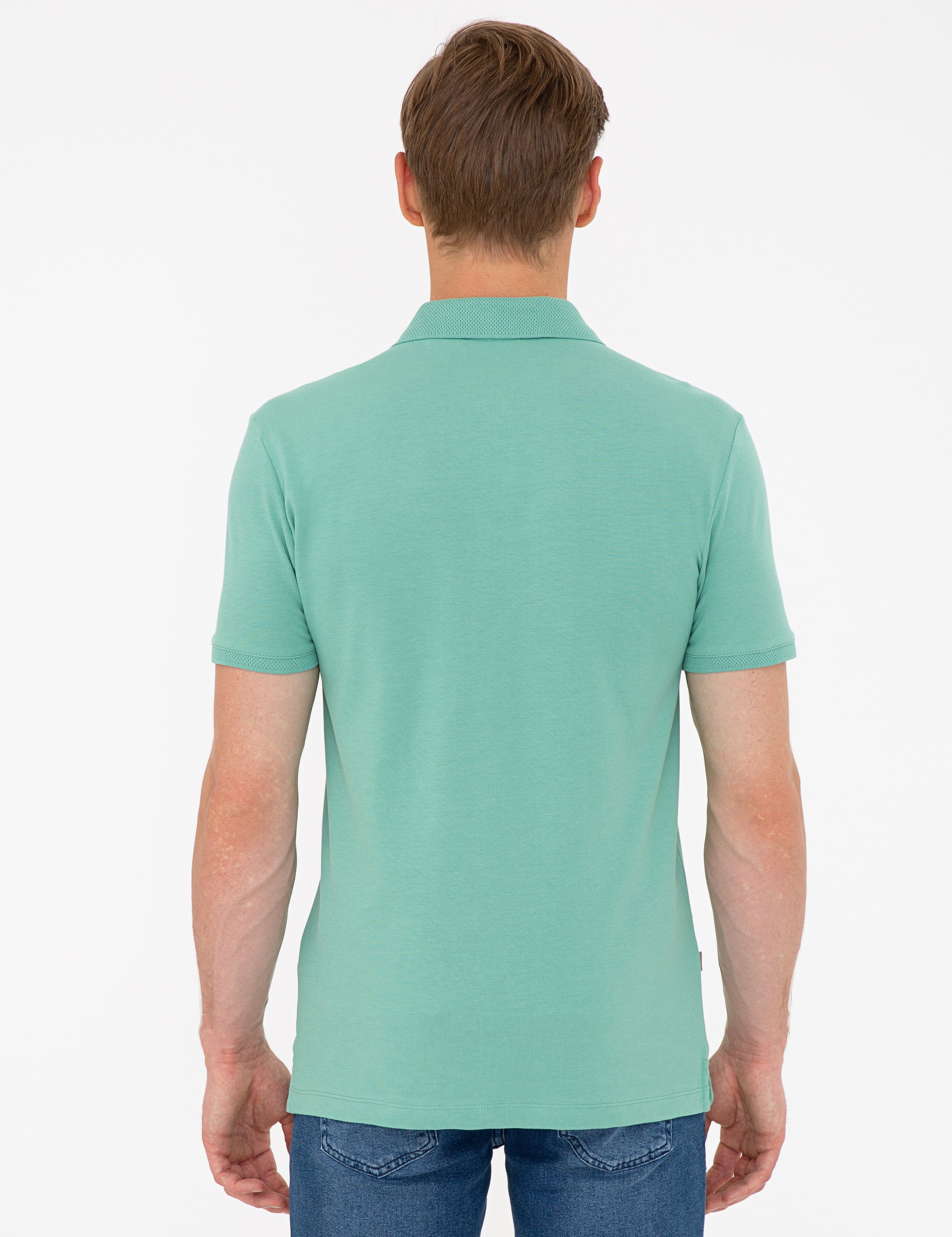 Çağla Slim Fit Fermuar Detaylı Polo Yaka Tişört - Image 3