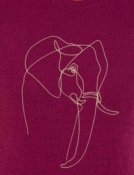 Pembe Slim Fit Bisiklet Yaka Tişört - 50232422157