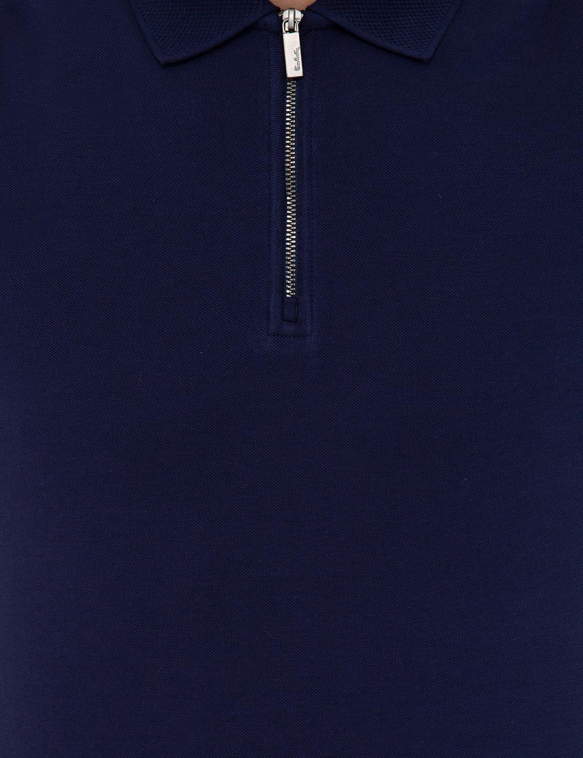 Koyu Lacivert Slim Fit Fermuar Detaylı Polo Yaka Tişört - 50236005023