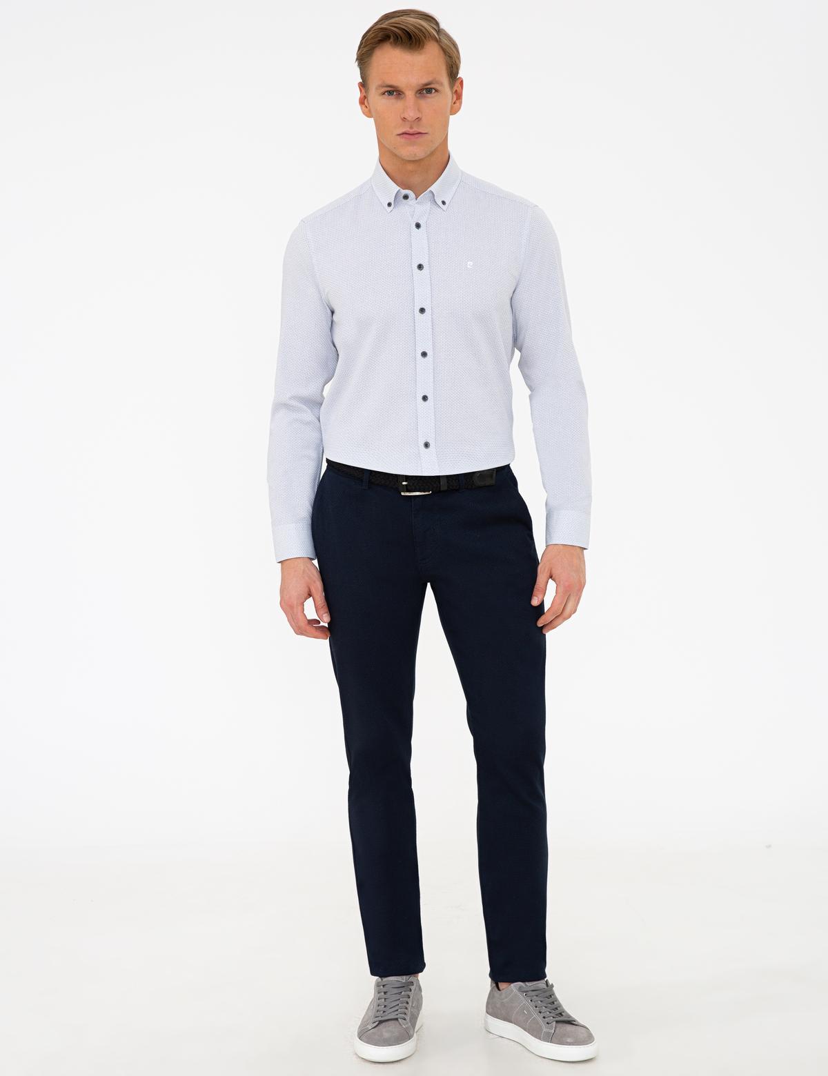 Gri Slim Fit Uzun Kollu Gömlek - 50236675016