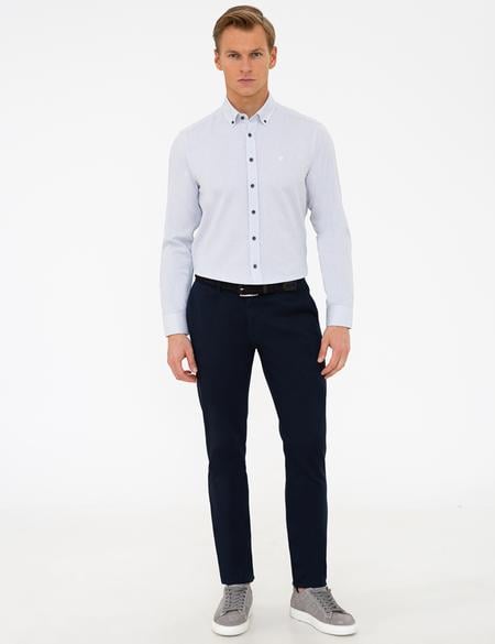 Gri Slim Fit Uzun Kollu Gömlek - 50236675016