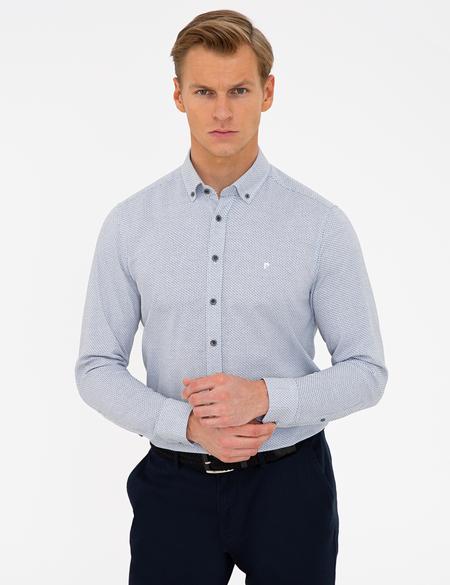 Siyah Slim Fit Uzun Kollu Gömlek - 50236675026