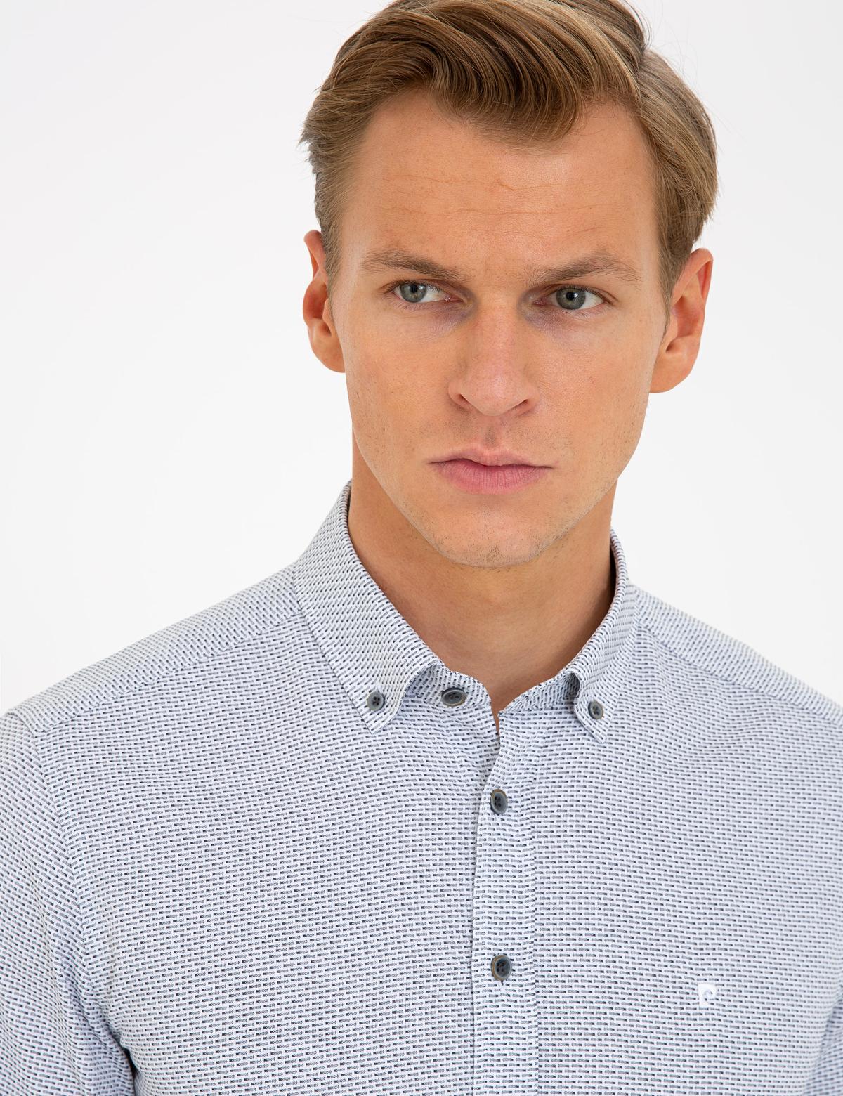 Siyah Slim Fit Uzun Kollu Gömlek - 50236675026