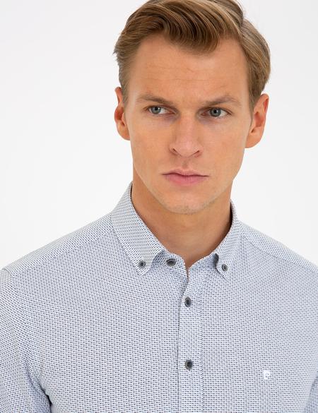 Siyah Slim Fit Uzun Kollu Gömlek - 50236675026