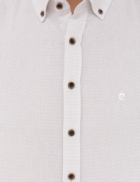 Bej Slim Fit Uzun Kollu Gömlek - 50236675002