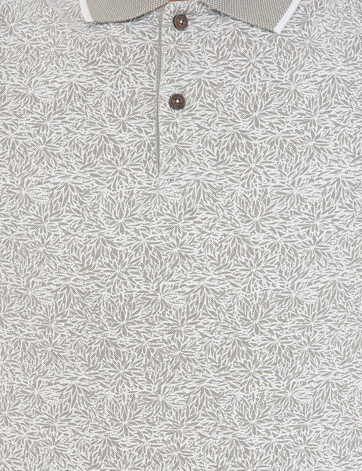 Açık Yeşil Slim Fit Baskılı Polo Yaka Tişört - 50232432158