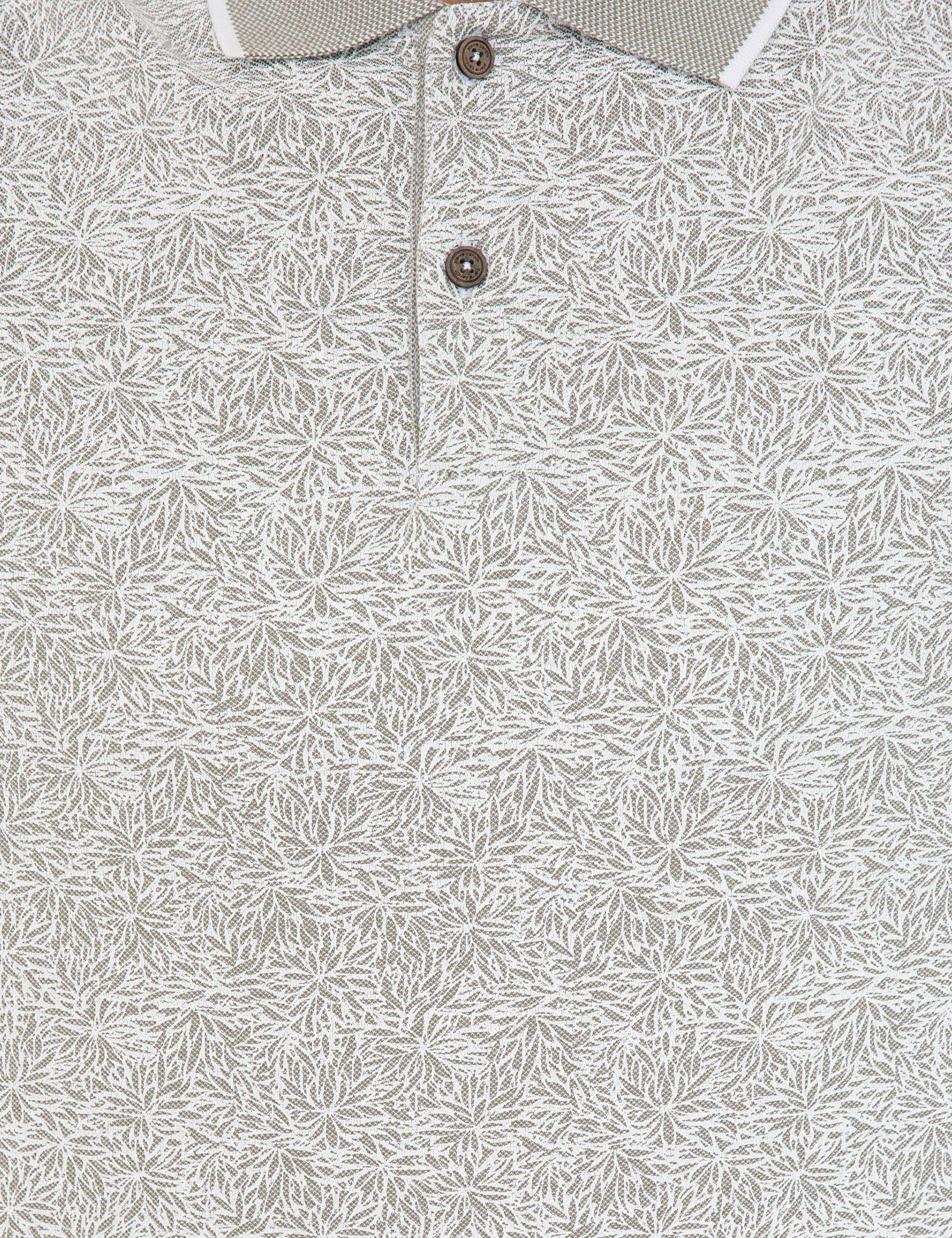 Açık Yeşil Slim Fit Baskılı Polo Yaka Tişört