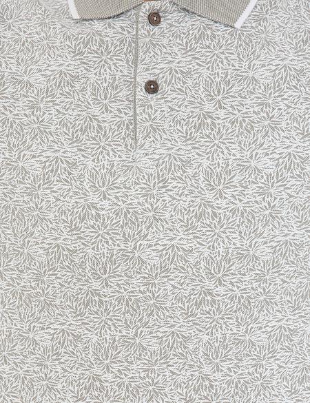 Açık Yeşil Slim Fit Baskılı Polo Yaka Tişört - 50232432158