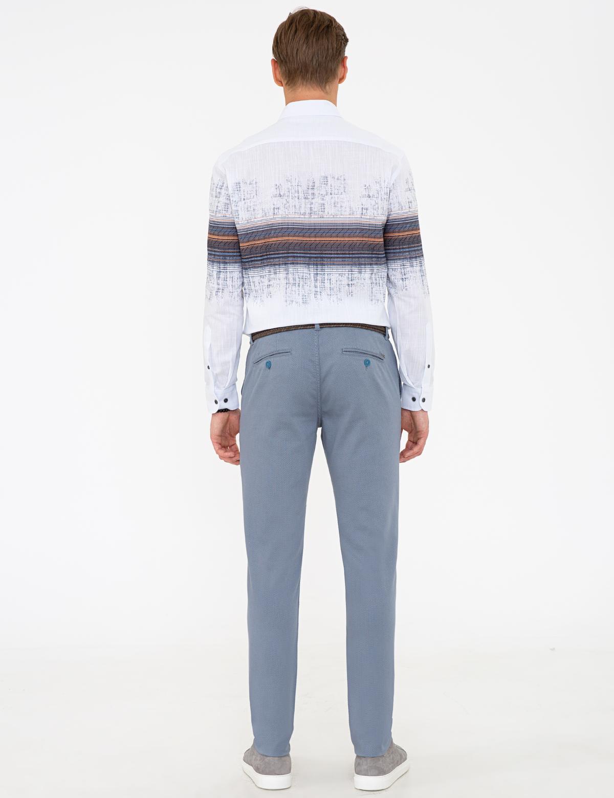 Koyu Mavi Slim Fit Kanvas Pantolon - 50240326219