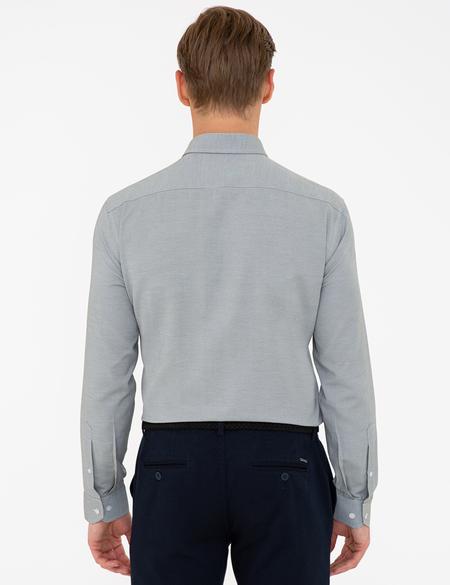Haki Slim Fit Uzun Kollu Gömlek - 50240379032