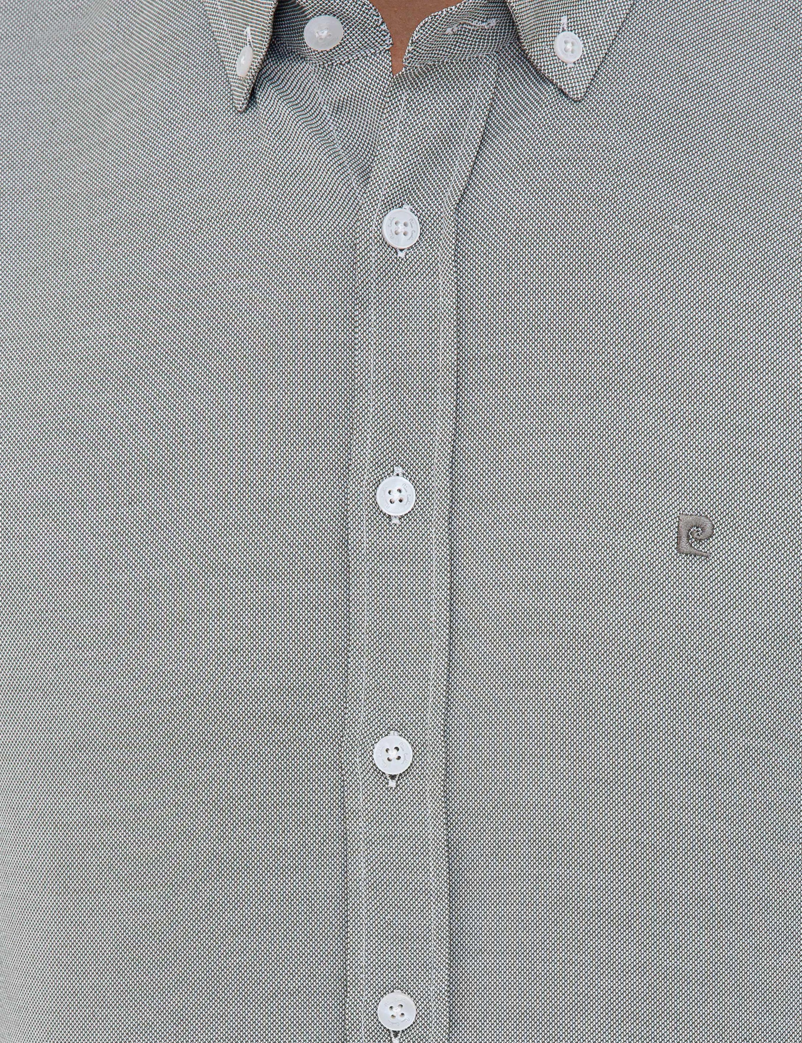 Haki Slim Fit Uzun Kollu Gömlek